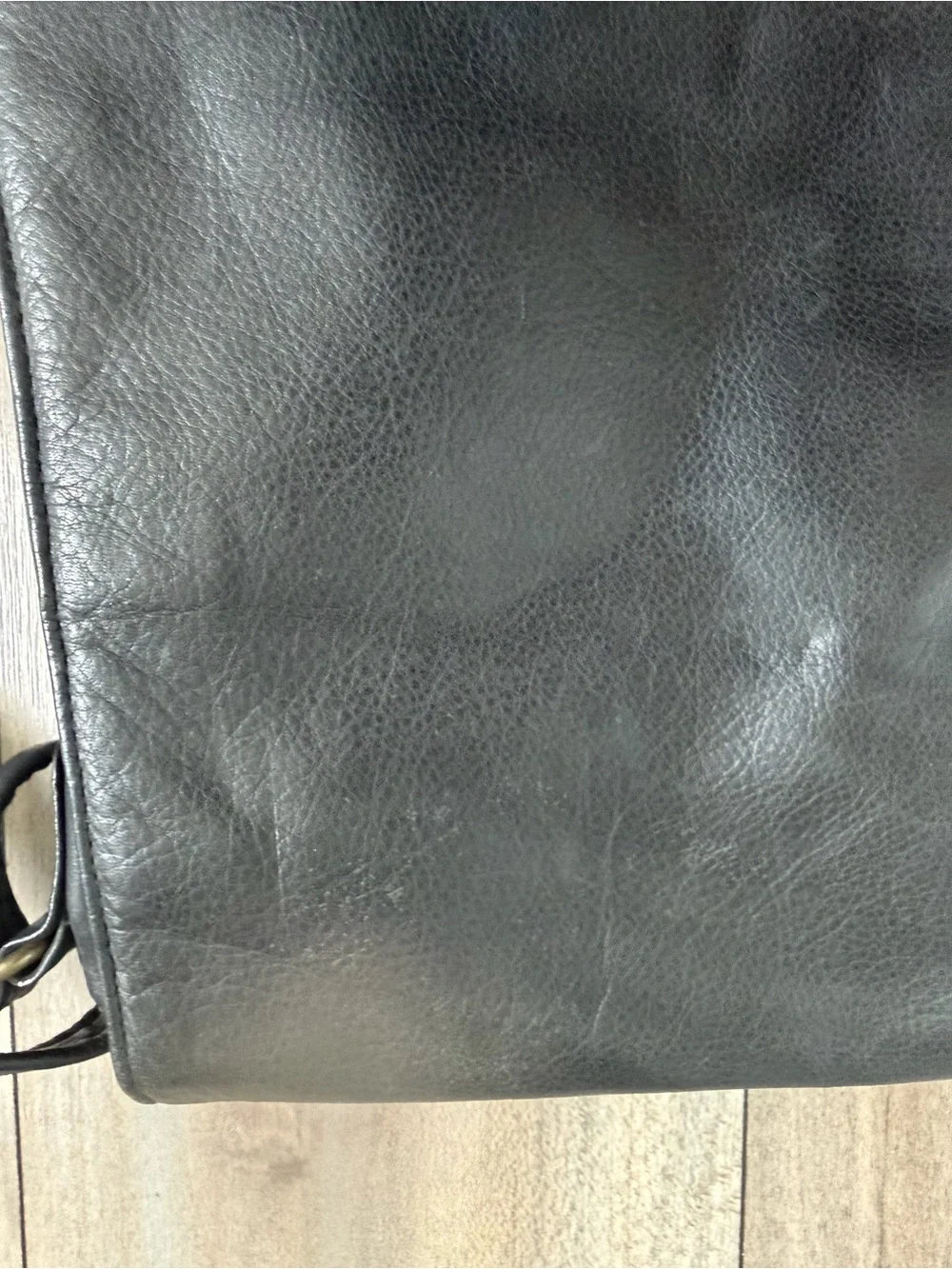 Tignanello Black Leather Messenger Crossbody Bag